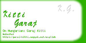 kitti garaj business card